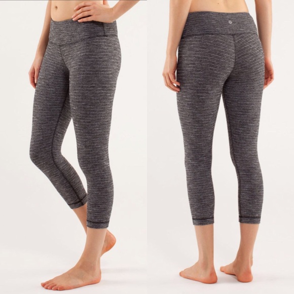 lululemon athletica Pants - Lululemon Wunder Under Crop Coco Pique Black